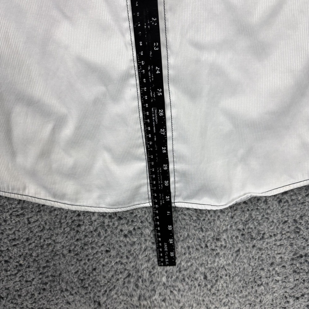Roar Shirt Mens XL White Stripe Embroidered Cross Rockabilly Western Button Up - Picture 11 of 14